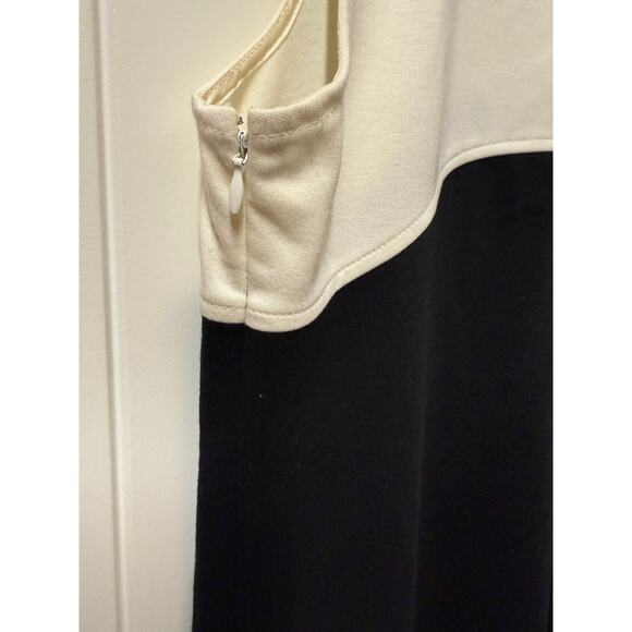 NWT Ann Taylor Loft Black cream  Dress Work Wear Vacation Size 4 - Picture 4 of 6